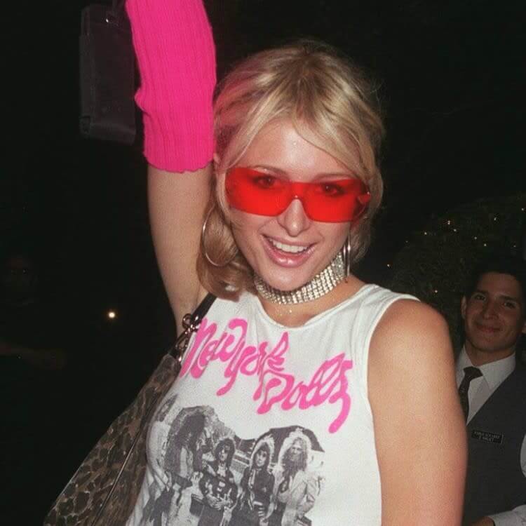 Transparent Colored Sunglasses And Arm Warmers