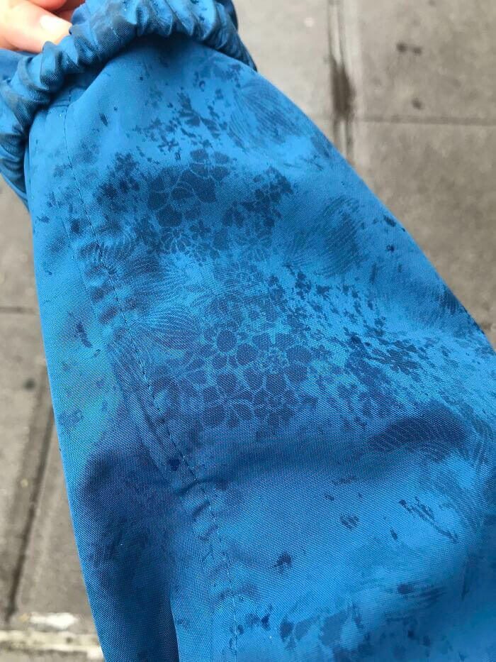 Someone Found Out Their Raincoat Changes Patterns When Wet