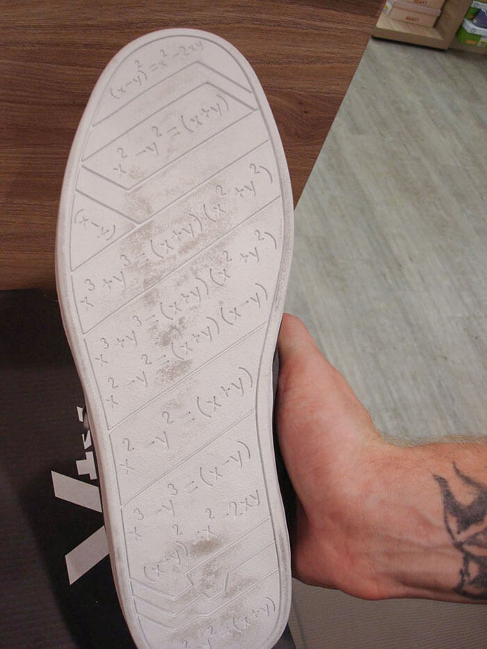 A Sole With Math Equations