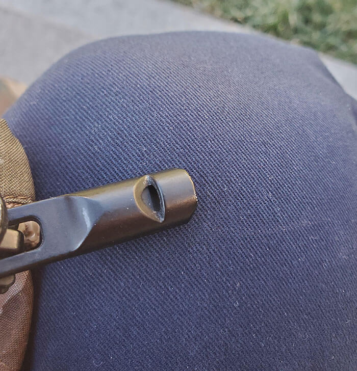 This Jacket Comes With A Whistle