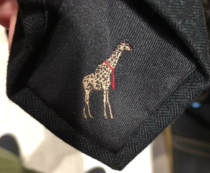 This Tie Was Hiding A Tiny Giraffe