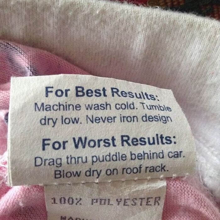 Washing Instructions