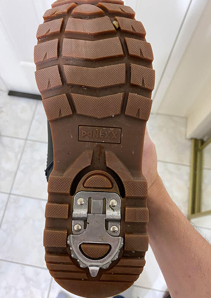 Shoes With An Ice Cleat